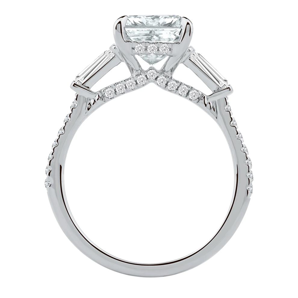 Lab Grown Diamond June Radiant-Cut Engagement Ring in Platinum (3 5/8 ct. tw.) – Image 2 of 5