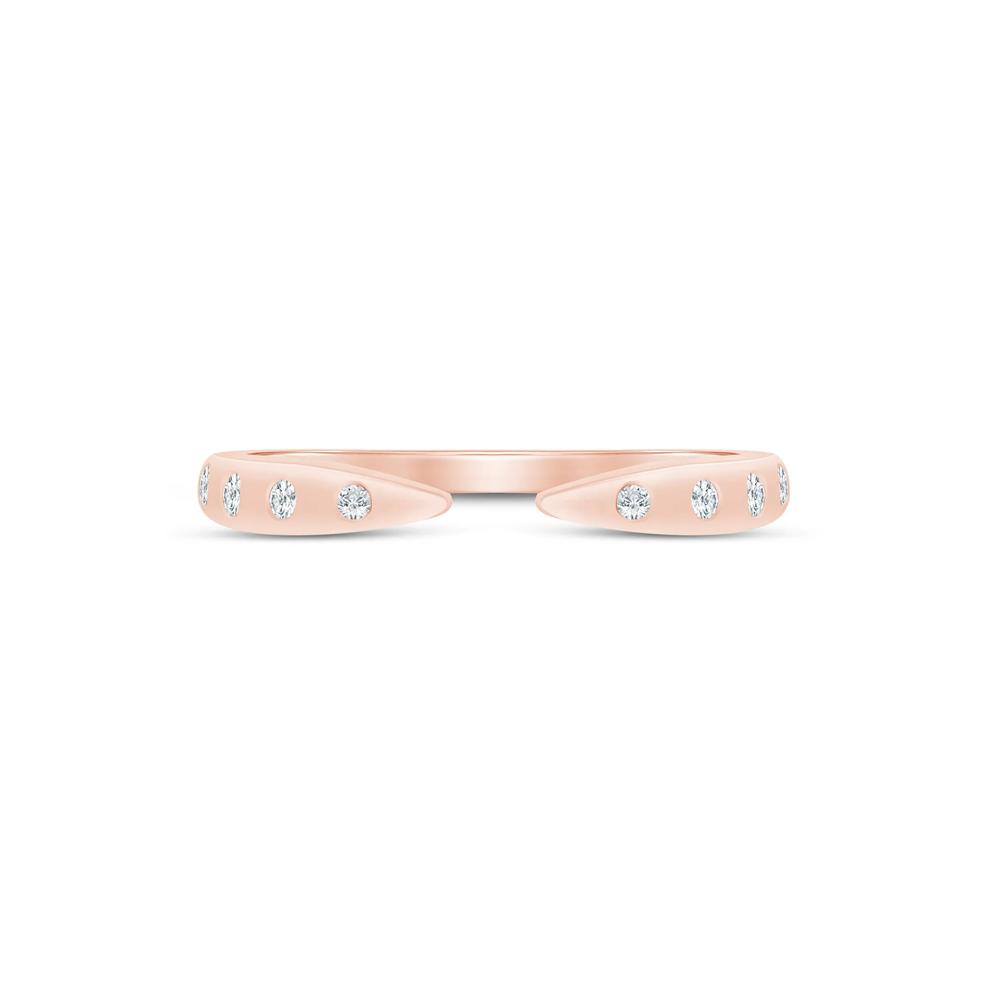 Lab Grown Diamond Burnished Open Band in 14K Rose Gold (1/10 ct. tw.) – Image 1 of 3