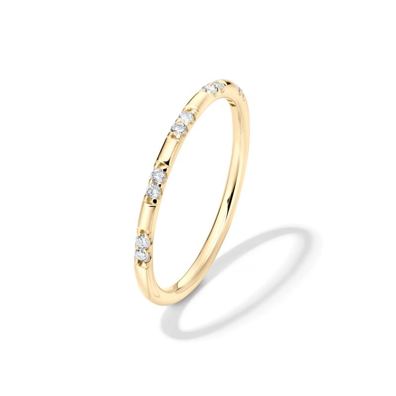 Lab Grown Diamond Stack Band in 10K Yellow Gold &#40;1/10 ct. tw.&#41; – Image 4 of 4