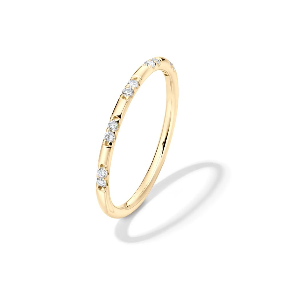 Lab Grown Diamond Stack Band in 10K Yellow Gold (1/10 ct. tw.) – Image 4 of 4