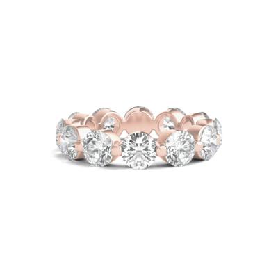Round-Cut Diamond Shared Prong Eternity Band in 14k Rose Gold (6 ct. tw.)