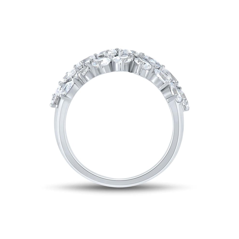 Lab Grown Diamond Three-Row Ring in 14K White Gold (2 ct. tw.) – Image 2 of 3
