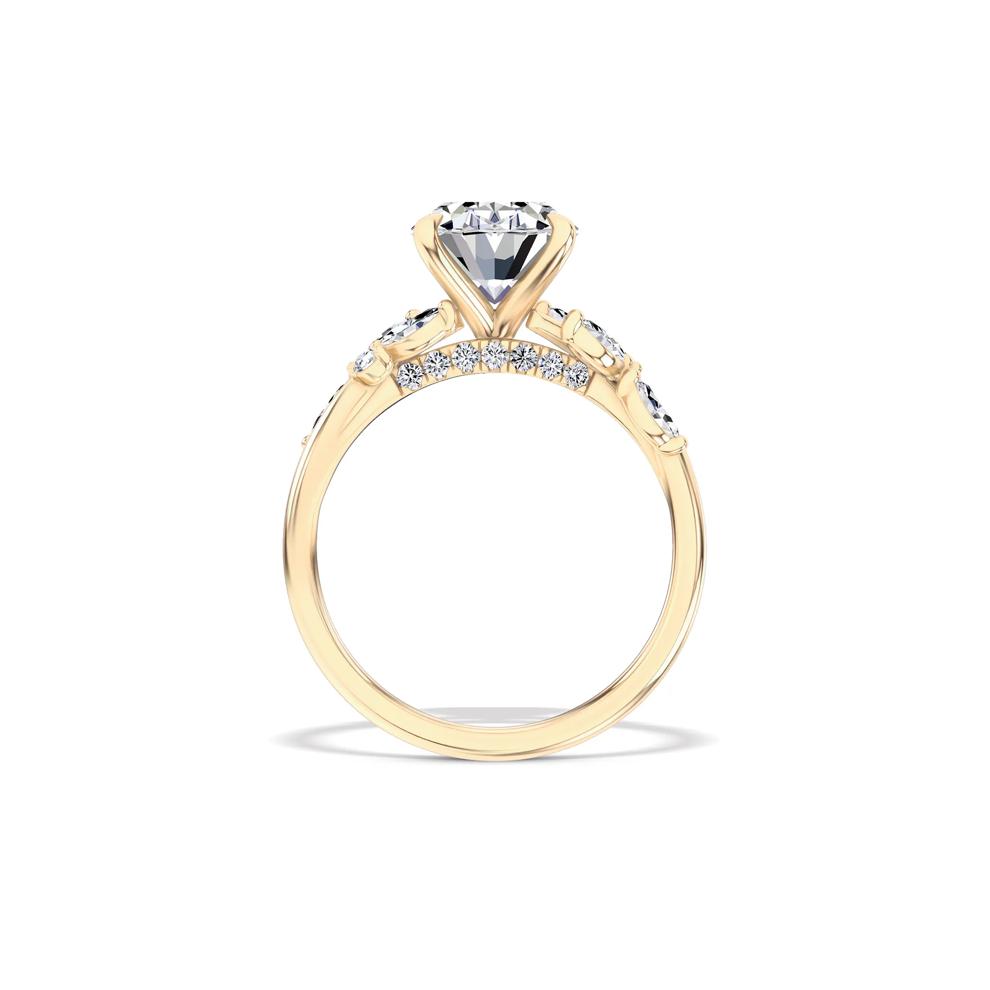 Lab Grown Diamond Oval Center Engagement Ring in 14K Yellow Gold (3 1/3 ct. tw.) – Image 2 of 4