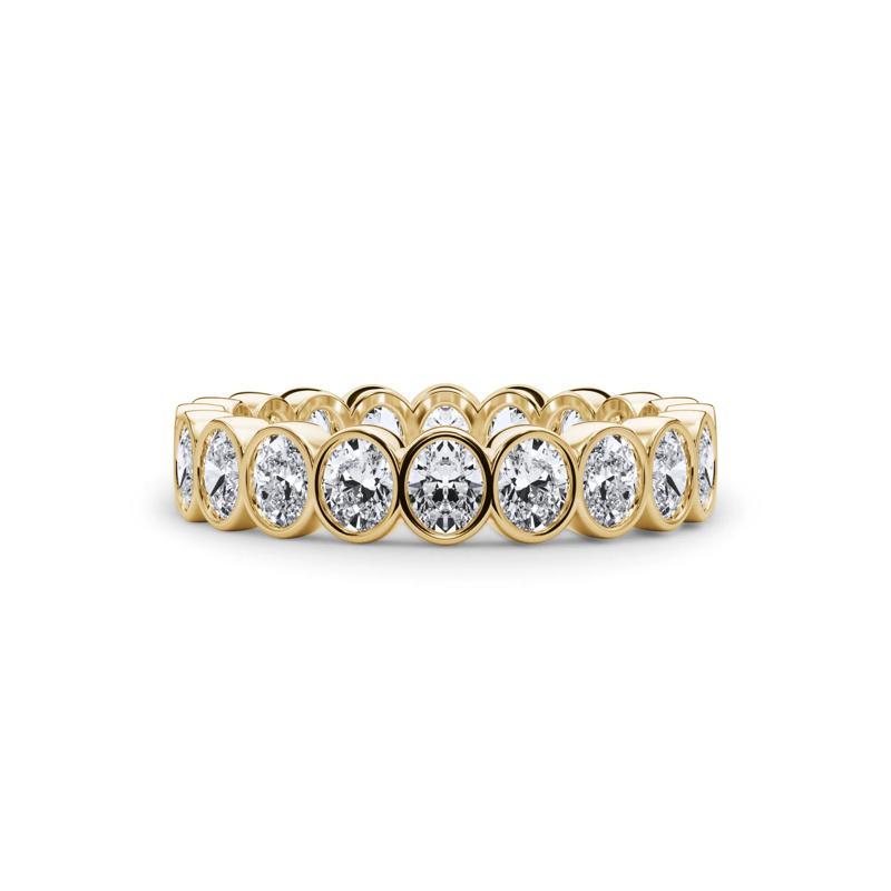Diamond Oval Bezel Eternity Band in 14K Yellow Gold &#40;2 ct. tw.&#41; – Image 1 of 4