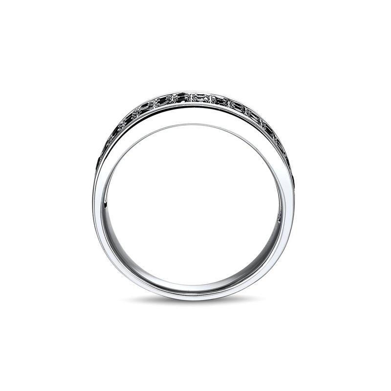 Men&#39;s 3/4 ct. tw. Black Diamond Ring in Sterling Silver – Image 2 of 4