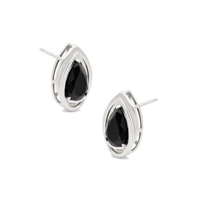 Onyx Interlaced Stud Earrings in Sterling Silver