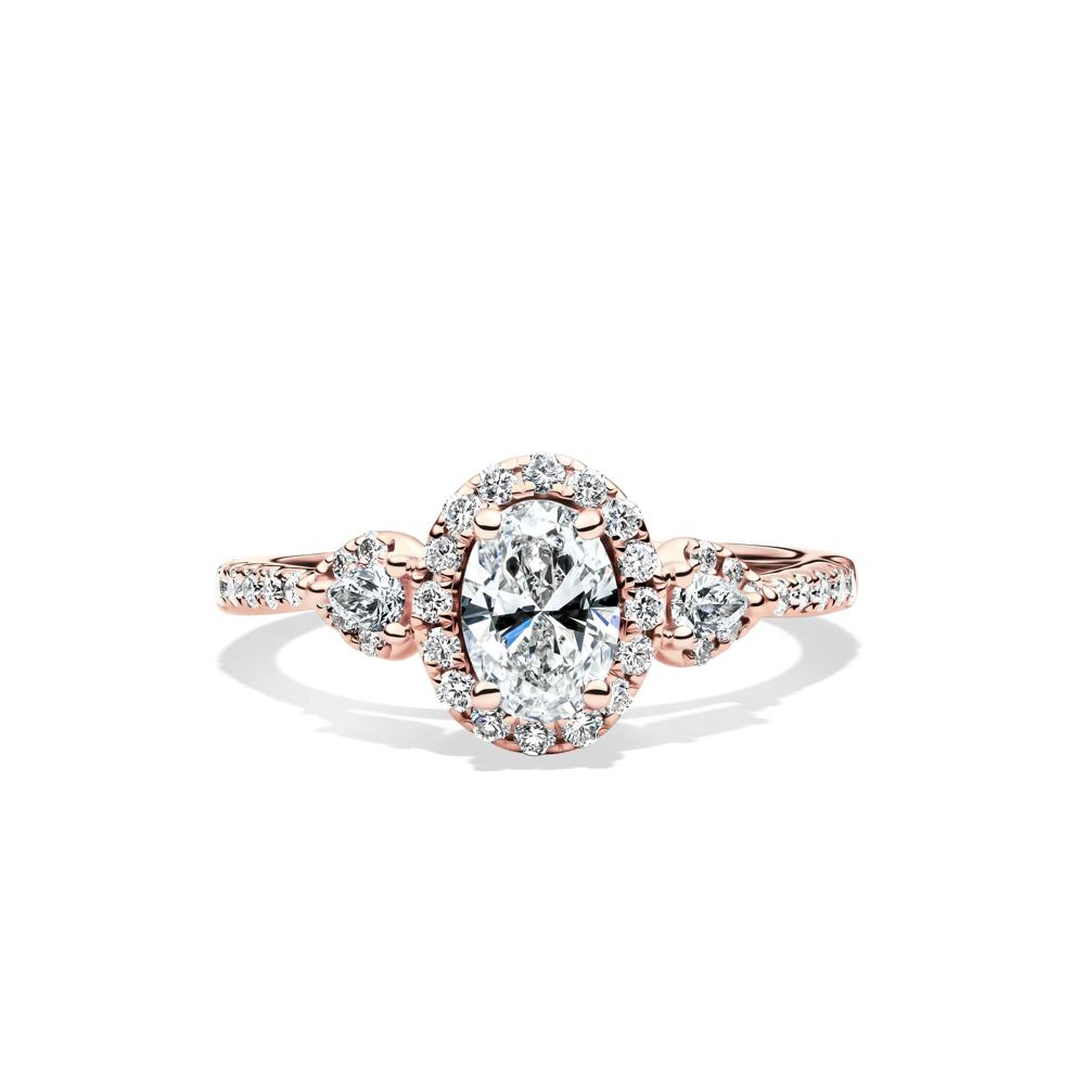 Lab Grown Diamond Oval Engagement Ring in 14K Rose Gold (1 ct. tw.) – Image 1 of 4