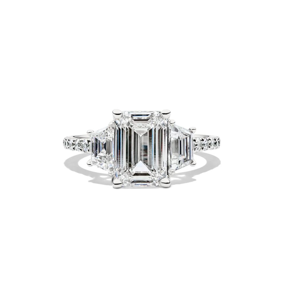 Jane Lab Grown Diamond Emerald-Cut Engagement Ring in Platinum (4 1/2 ct. tw.) – Image 1 of 4