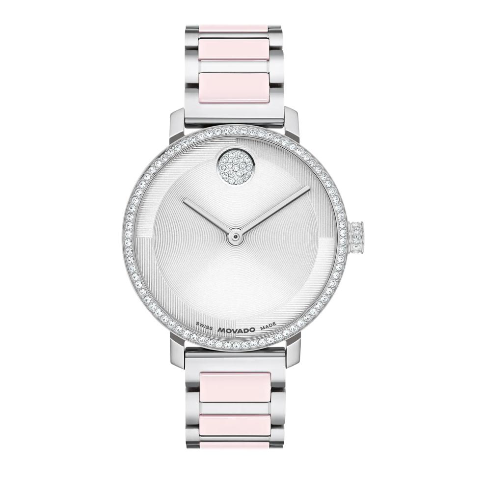 Ladies' Evolution Watch in Stainless Steel and Pink Ceramic – Image 1 of 3