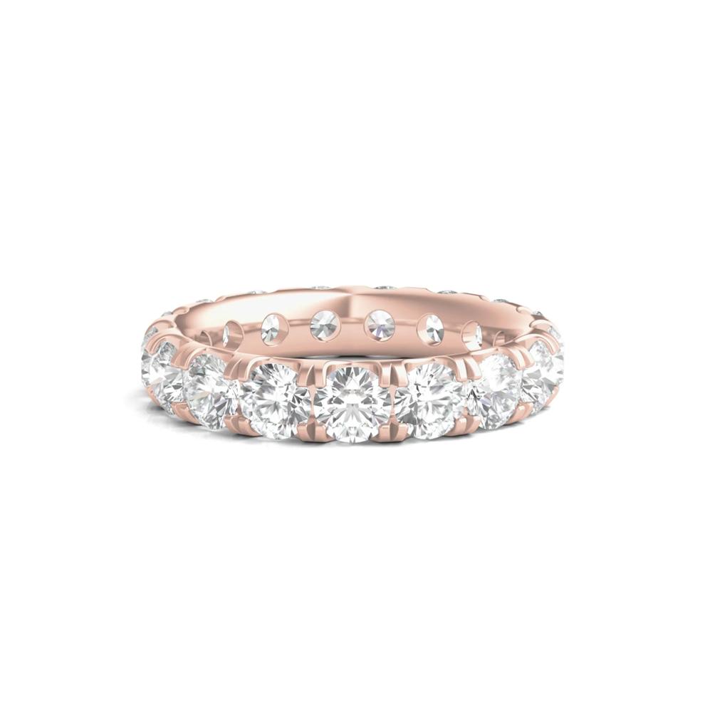 Diamond Wedding Band with Eternity Setting in 14K Rose Gold (4 ct. tw.) – Image 1 of 3