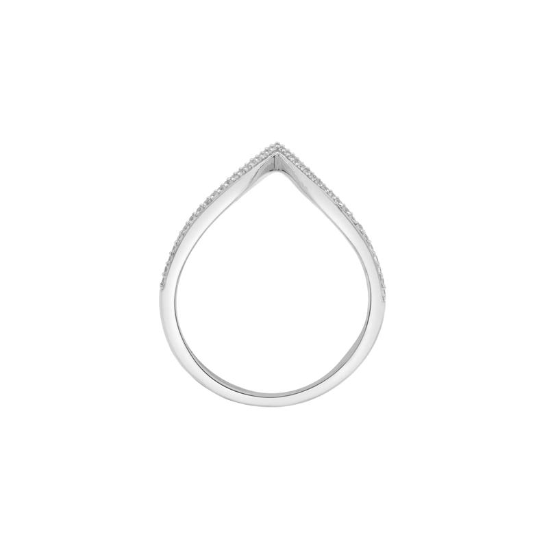 Diamond Chevron Ring in Sterling Silver – Image 2 of 5