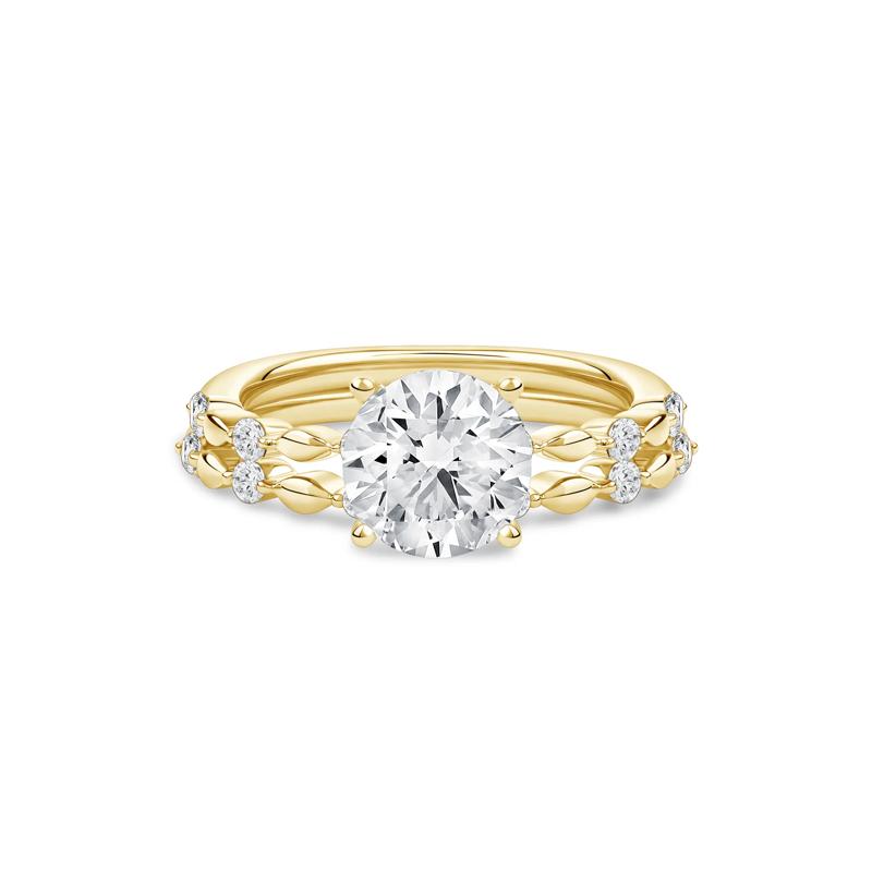 Lab Grown Diamond Semi-Mount Bridal Set in 14K Yellow Gold (1/3 ct. tw.) – Image 1 of 8