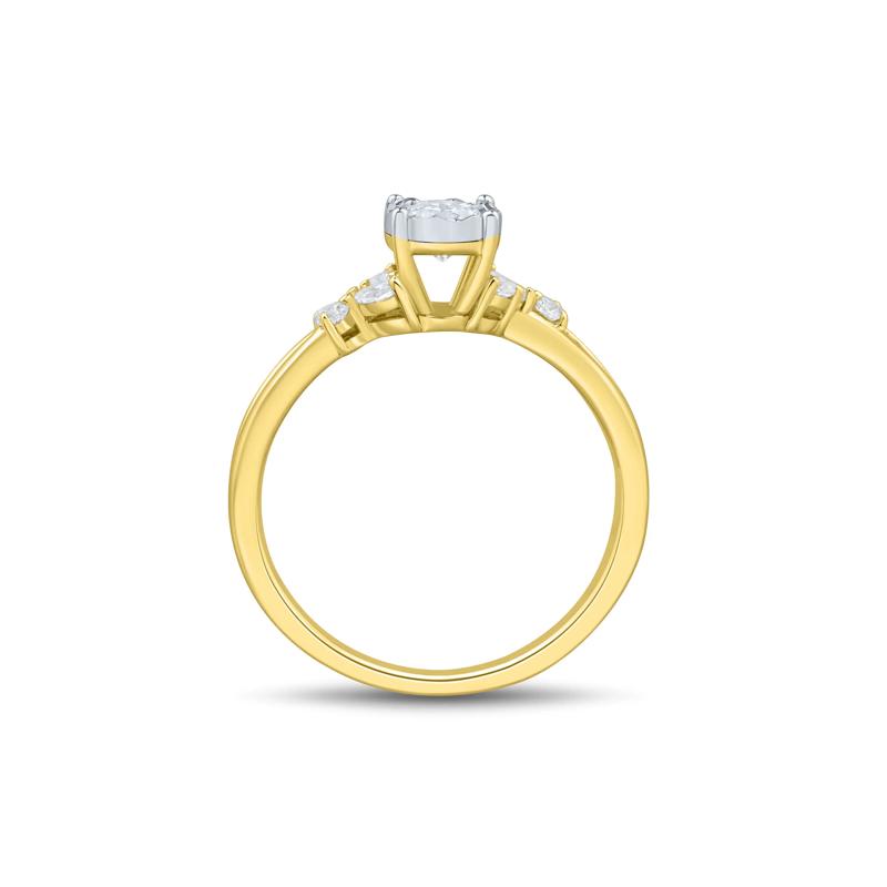 Lab Grown Diamond Promise Ring in 10K Yellow and White Gold &#40;1/2 ct. tw.&#41; – Image 3 of 3