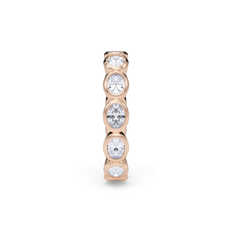 Lab Grown Diamond Oval True Eternity Band in 14K Rose Gold  – Image 3 of 5