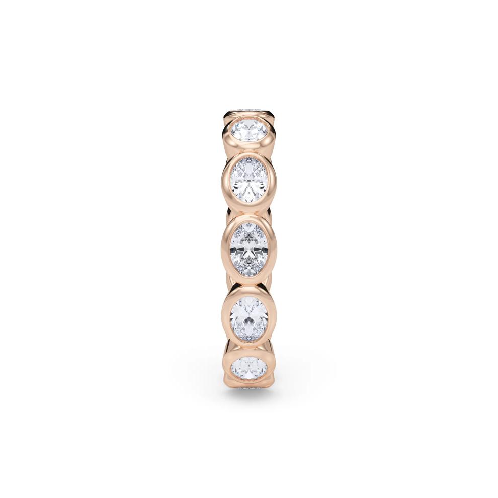 Lab Grown Diamond Oval True Eternity Band in 14K Rose Gold  – Image 3 of 5