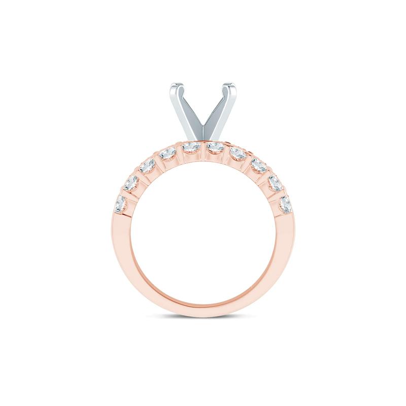 Lab Grown Diamond Semi-Mount Engagement Ring in 14K Rose Gold (1 1/2 ct. tw.) (Setting Only) – Image 4 of 6