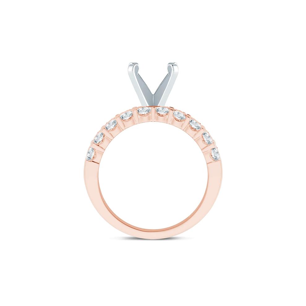Lab Grown Diamond Semi-Mount Engagement Ring in 14K Rose Gold (1 1/2 ct. tw.) (Setting Only) – Image 4 of 6