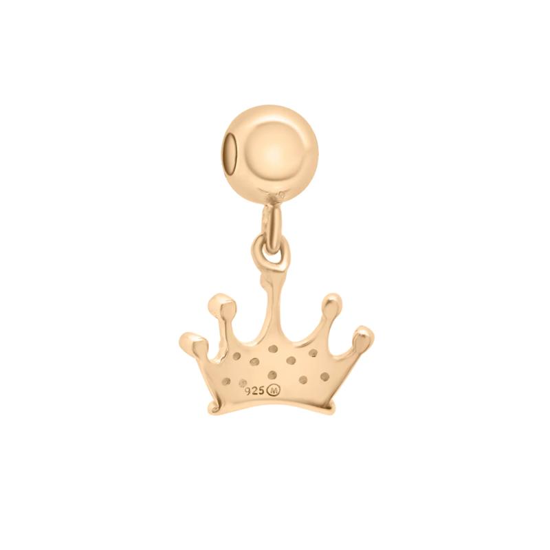 Diamond Accent Crown Bead Charm in Vermeil – Image 3 of 3