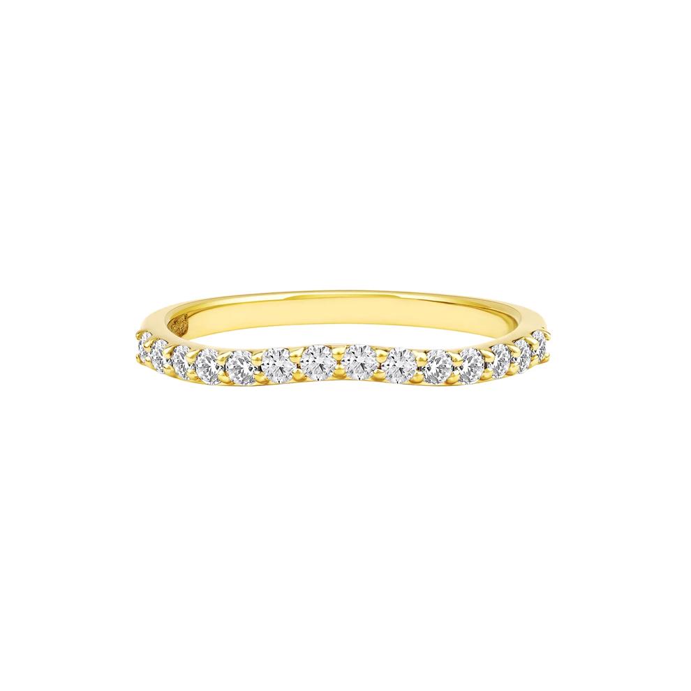 Leila Lab Grown Diamond Contour Band in 18K Yellow Gold (1/3 ct. tw.) – Image 1 of 5