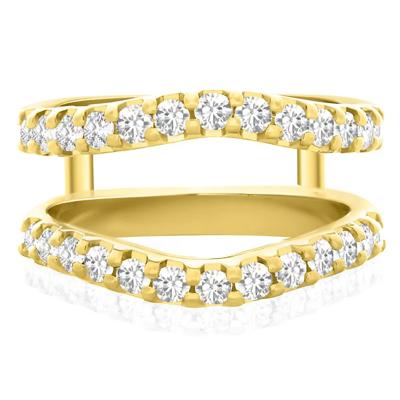 Diamond Chevron Insert in 14K Yellow Gold
