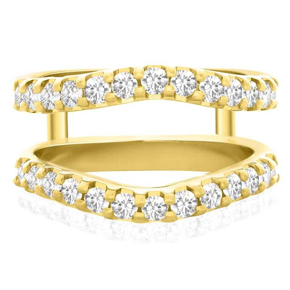 Diamond Chevron Insert in 14K Yellow Gold – Image 1 of 4