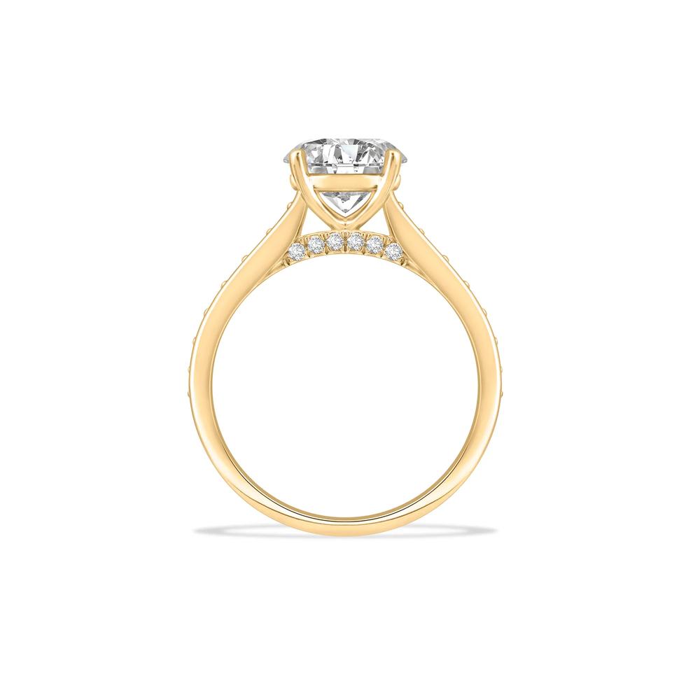 Diamond Round Center Engagement Ring in 18K Yellow Gold (2 1/2 ct. tw.) – Image 2 of 4