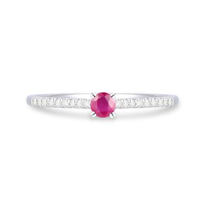 Gemstone & Diamond Ring in Sterling Silver (1/10 ct. tw.)