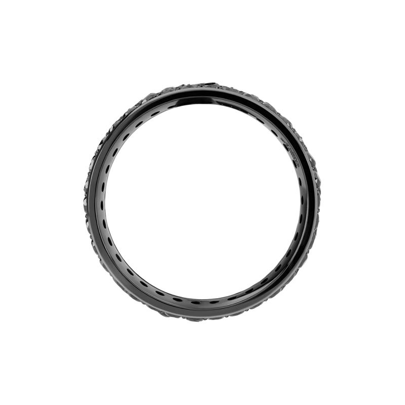 Men&#39;s Black Diamond Multi-Row Eternity Band in Black Zirconium &#40;3 ct. tw.&#41; – Image 2 of 3