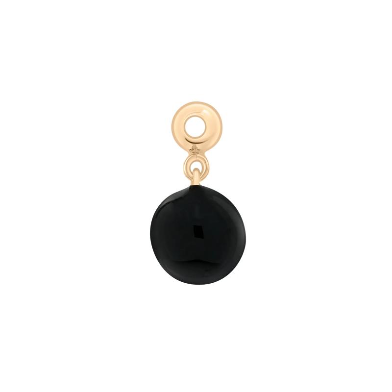 Black Enamel 8-Ball Bead Charm in Vermeil – Image 2 of 3