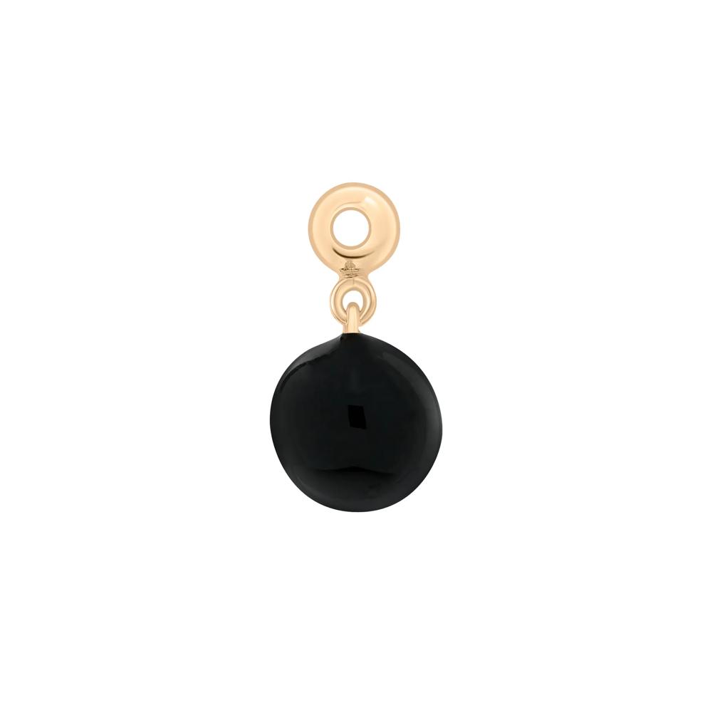 Black Enamel 8-Ball Bead Charm in Vermeil – Image 2 of 3