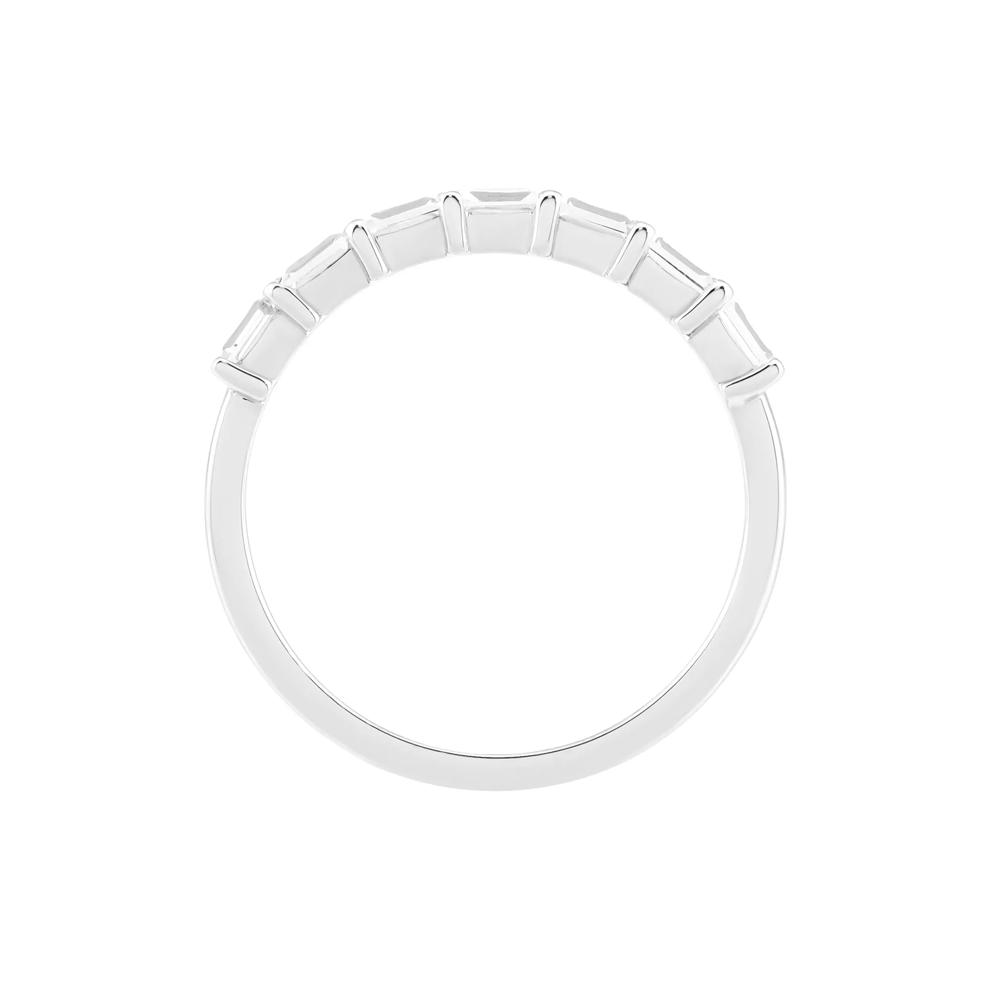 Lab-Created White Sapphire Baguette Stack Ring in Sterling Silver – Image 2 of 3