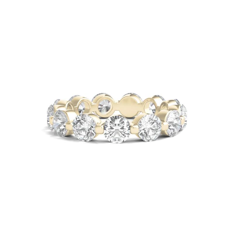 Round Brilliant-Cut Lab Grown Diamond Eternity Band in 14k Yellow Gold &#40;4 ct. tw.&#41; – Image 1 of 3