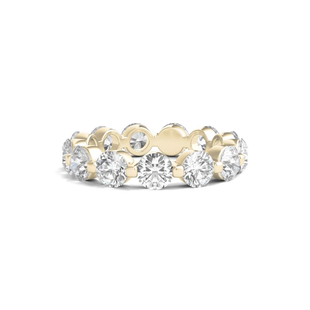 Round Brilliant-Cut Lab Grown Diamond Eternity Band in 14k Yellow Gold (4 ct. tw.) – Image 1 of 3