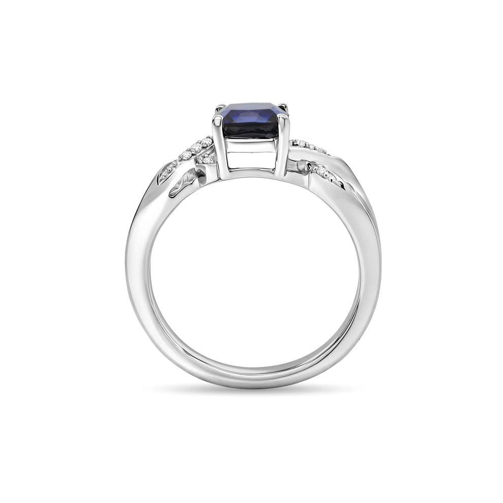 Lab-Created Blue Sapphire &amp; Diamond Accent Pendant, Earrings, &amp; Ring Boxed Set in Sterling Silver – Image 3 of 11