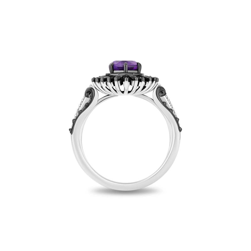 Ursula Amethyst and Diamond Sea Urchin Ring in Sterling Silver &#40;1/5 ct. tw.&#41; – Image 2 of 4