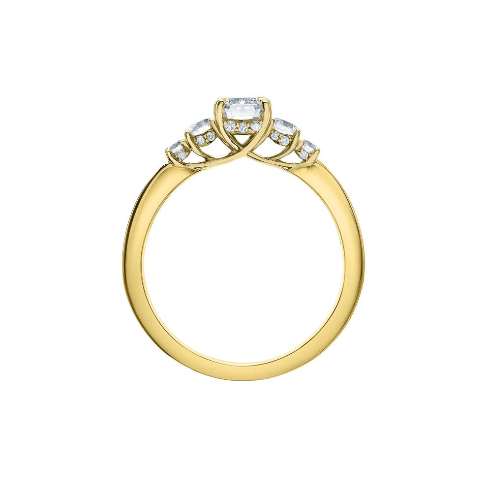 Emerald Step-Cut Diamond Engagement Ring in 14K Yellow Gold (1 ct. tw.) – Image 2 of 7