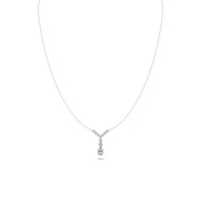 Lab Grown Diamond Pear-Shaped Drop Pendant Necklace in 10K Rose Gold (1 5/8 ct. tw.)
