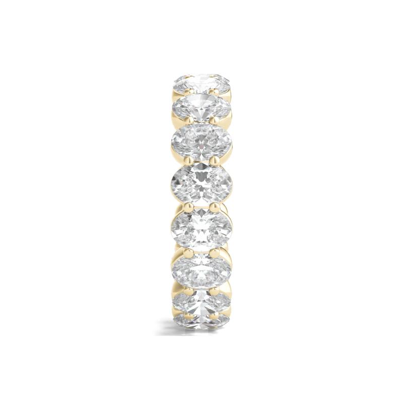 Oval-Cut Diamond Eternity Band in 14k Yellow Gold &#40;6 ct. tw.&#41; – Image 3 of 3