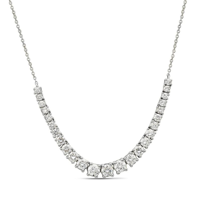 Lab Grown Diamond Smile Necklace in 10K White Gold &#40;2 ct. tw.&#41; – Image 1 of 2