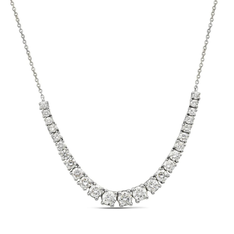 Lab Grown Diamond Smile Necklace in 10K White Gold (2 ct. tw.) – Image 1 of 2