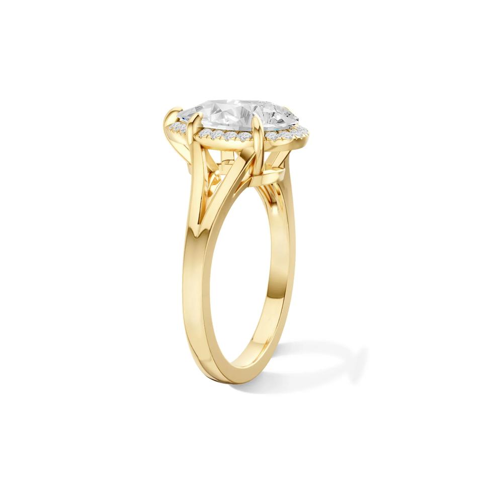 Arlo Lab Grown Diamond Pear-Shaped Center Engagement Ring in 14K Yellow Gold (2 5/8 ct. tw.) – Image 3 of 4