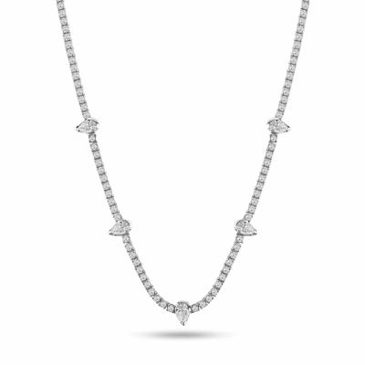 Lab Grown Diamond Pear-Shaped Necklace in 14K White Gold (5 ct. tw.)