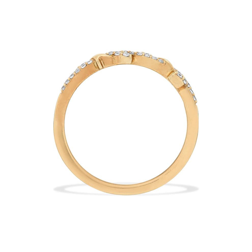 Diamond Nature Band in 10K Yellow Gold (1/10 ct. tw.) – Image 2 of 4
