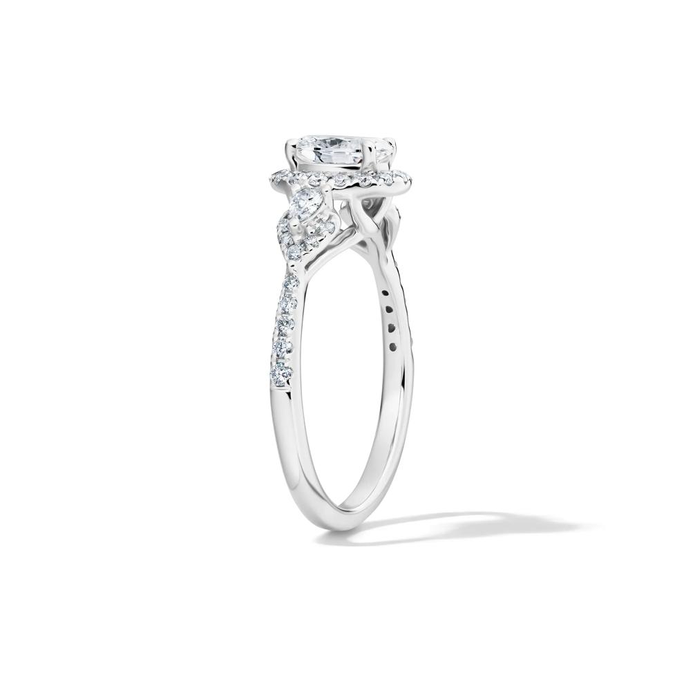 Lab Grown Diamond Oval Engagement Ring in 14K White Gold (1 ct. tw.) – Image 3 of 4