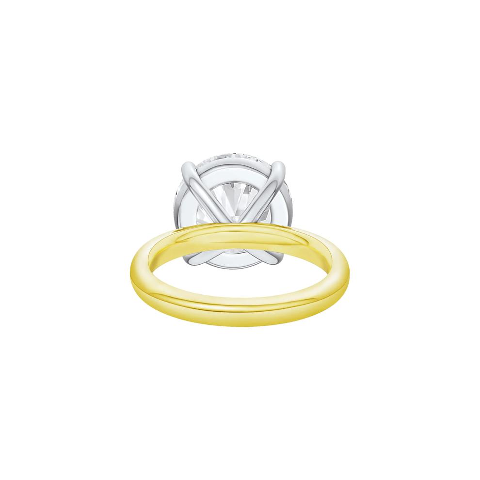 Lab Grown Diamond Round Solitaire Ring in 14K Yellow &amp; White Gold (8 ct.) – Image 4 of 4