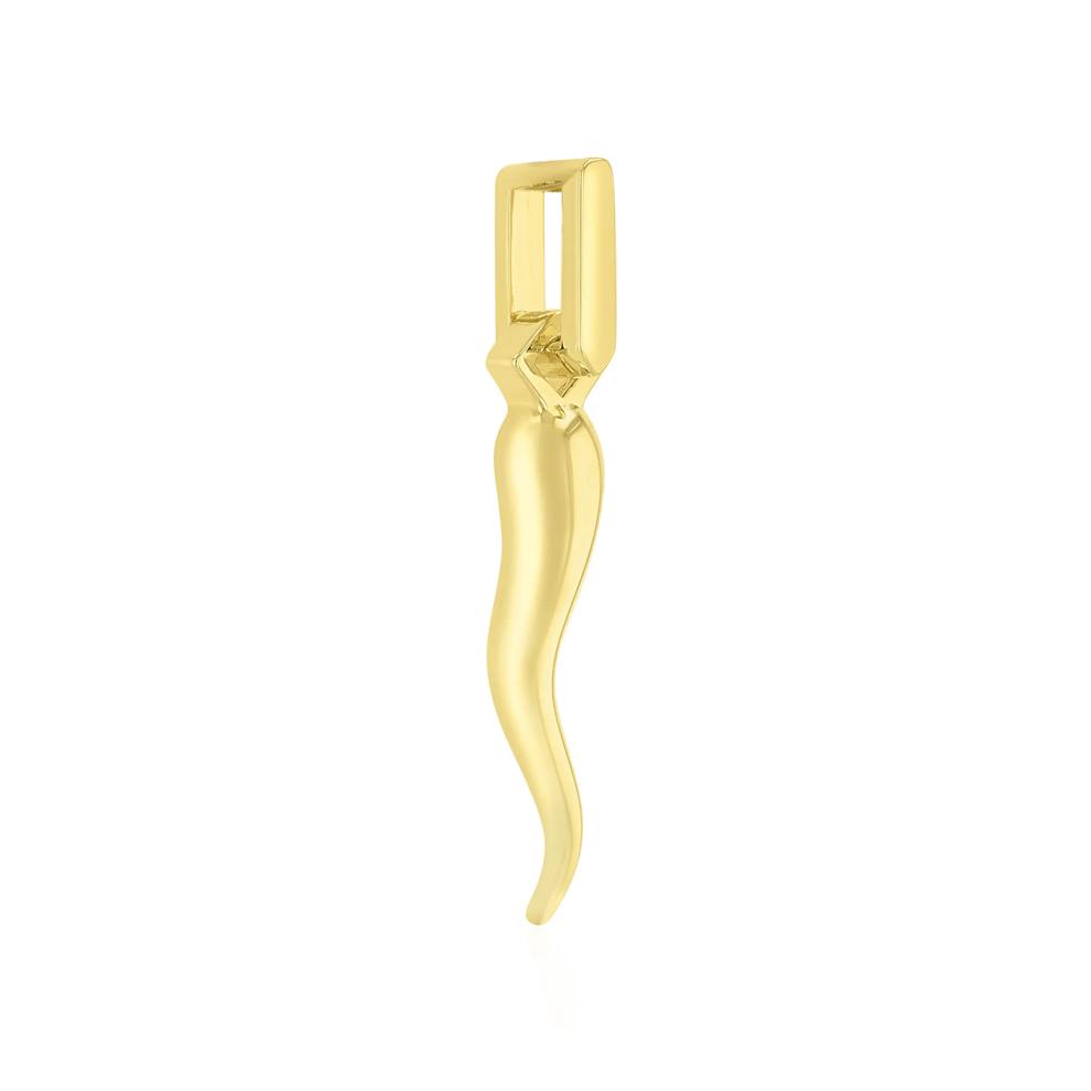 Men's Italian Horn Charm in Vermeil – Image 3 of 3