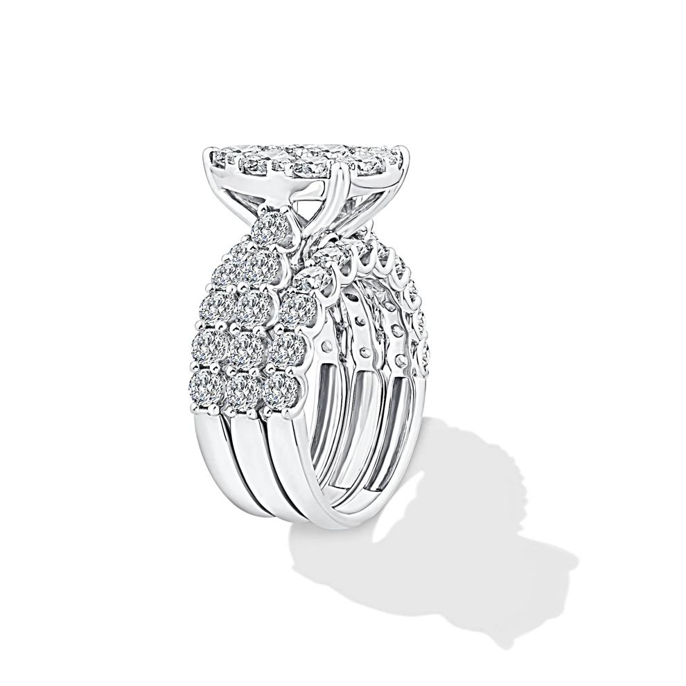 Lab Grown Diamond Pear-Shaped Composite Engagement Set in 10K White Gold (5 ct. tw.) – Image 3 of 5