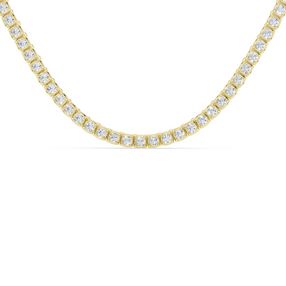 Lab Grown Diamond Tennis Necklace in 10K Yellow Gold (3 ct. tw.) – Image 4 of 5