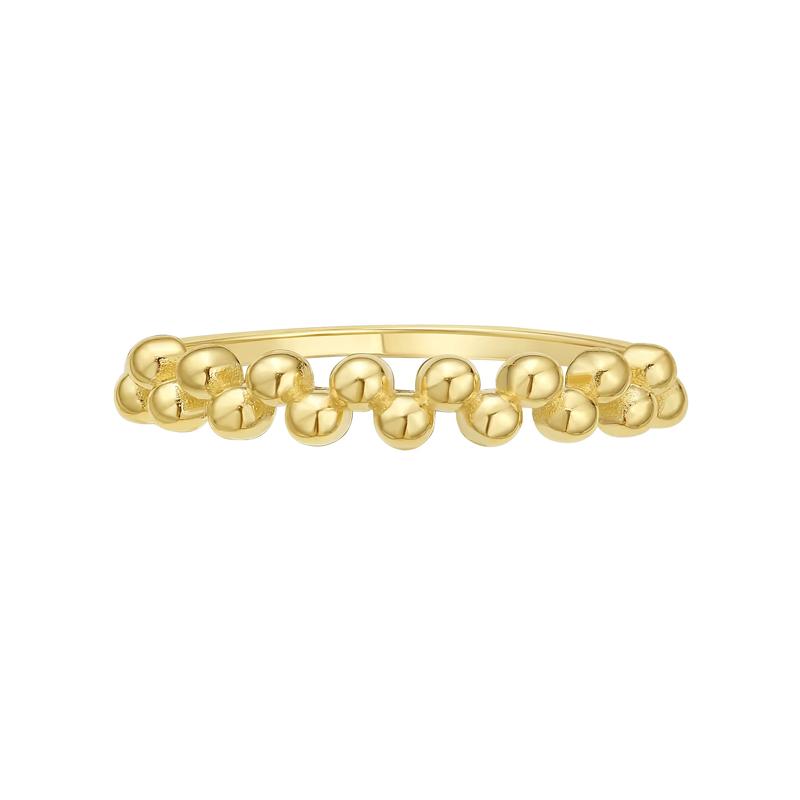 Double-Row Bead Ring in 14K Yellow Gold – Image 1 of 2