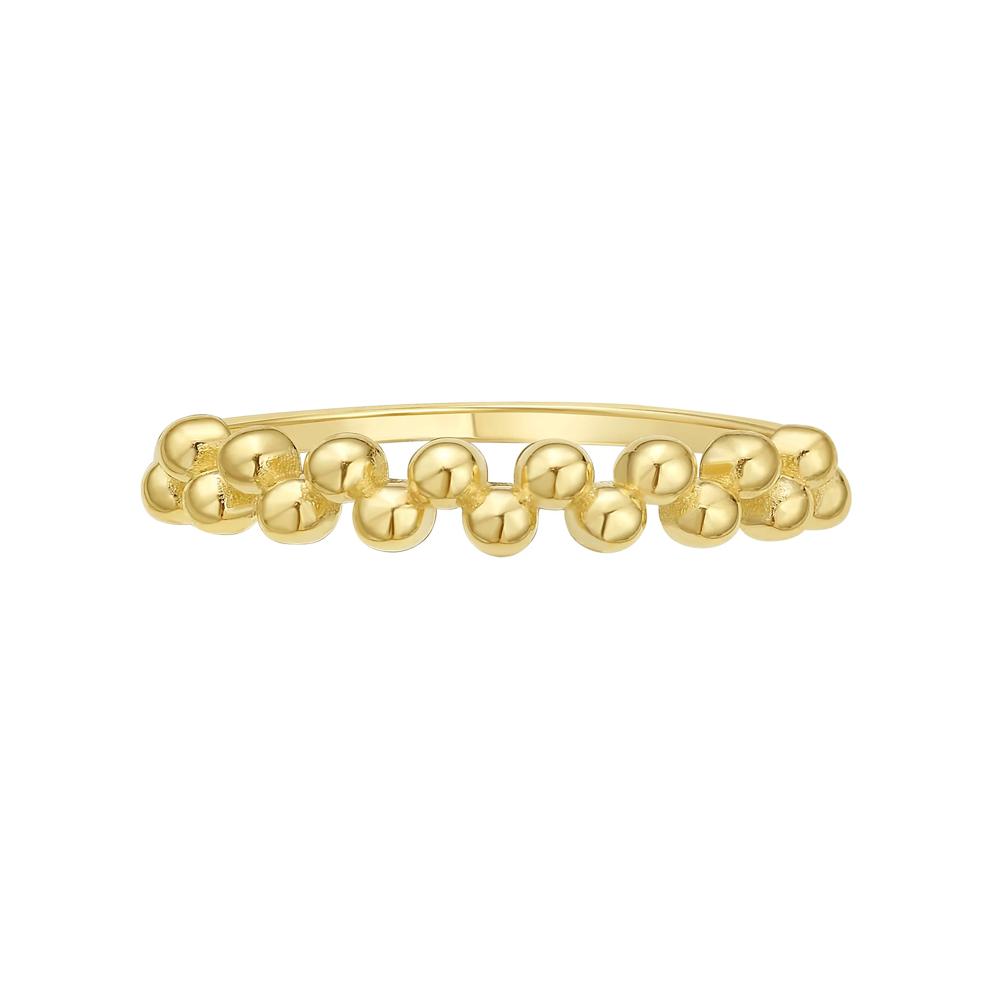 Double-Row Bead Ring in 14K Yellow Gold – Image 1 of 2